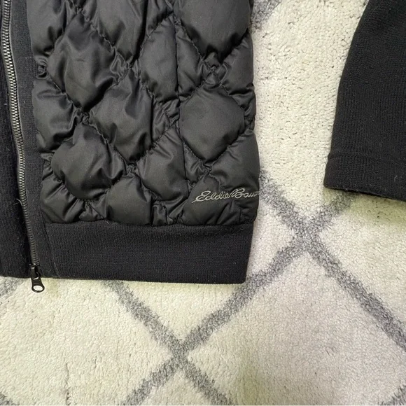 Eddie Bauer Women’s Small Swiss Model 1944 Knit Quilted Down Jacket Rising Sun - Picture 2 of 11